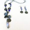 Purple Paper and Coins Necklace and Earrings Set - Image 3