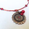Little Red Necklace and Earrings Set - Image 2