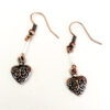 Copper Heart Necklace and Earrings Set - Image 3