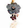 Mocha Leather Flower Necklace - Image 2