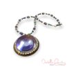 Iridescent Moon Necklace & Earrings