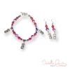 Purple and Red Princess Bracelet and Earrings set