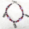 Purple and Red Princess Bracelet and Earrings set - Image 3