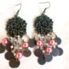 Pink Pearl and Glass Flower Component Chain Necklace and Earrings Set - Image 3