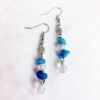 Turquoise Chip and Clear Glass Cabochon Necklace and Earrings Set - Image 4