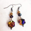 Copper and Purple Tassel Necklace and Earrings Set - Image 3