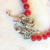 Pink Agate, Painted Glass and Rubberized Beads Necklace and Earrings Set - Image 5