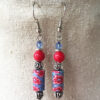 Polymer Clay Shell Flower and Salmon Glass Necklace & Earrings - Image 7