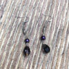 Purple Glass Linked Key Necklace & Earrings - Image 2