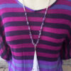 Purple Amethyst White Tassel Chain Necklace - Image 4