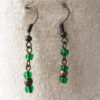 Green and Bronze Filigree Chain Tassel Necklace and Earrings Set - Image 2