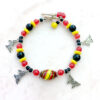 Red, Yellow and Black Butterfly Bracelet and Earrings Set - Image 3