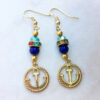 Blue and Rainbow Anchor Bracelet and Earrings Set - Image 3