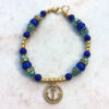 Blue and Rainbow Anchor Bracelet and Earrings Set - Image 2