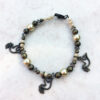 Pearl and Glass Dove Bracelet and Earrings Set - Image 3