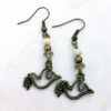 Pearl and Glass Dove Bracelet and Earrings Set - Image 2