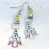 Yellow Square and Clear Angel Bracelet and Earrings Set - Image 3