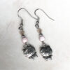 Light Pink Tiger's Eye Pig Charm Bracelet and Earrings Set - Image 3