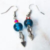 Blue and Red Arrow Charm Bracelet and Earrings set - Image 2