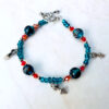 Blue and Red Arrow Charm Bracelet and Earrings set - Image 3