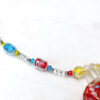 Red Handblown Glass Leaf Pendant Primary Necklace - Image 3