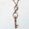 Copper and Jade Copper Key Necklace - Image 3