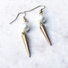 Gold and White Pearl Spike Necklace and Earrings Set - Image 3