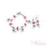 Peach Shell and Freshwater Pearl Starfish Charm Bracelet and Earrings set