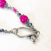 Hot Pink Agate Necklace and Earrings Set - Image 4