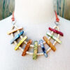 Rainbow Shell, Wood and Suede Tassel Necklace, Bracelet & Earrings - Image 2