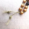 Black and Gold Pearl Mala Necklace with Leopard Fur Jasper Donut Pendant - Image 4