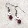 Red and White Turquoise and Glass Multi-Strand Bracelet & Earrings Set - Image 3