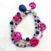 Purple and Pink Peace Multi-Strand Bracelet & Earrings Set - Image 5