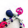 Purple and Pink Peace Multi-Strand Bracelet & Earrings Set - Image 3