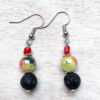 Red, Black and Yellow Diffuser Multi-Strand Bracelet & Earrings Set - Image 2