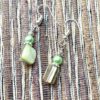 Green Shell and Lace Tassel Necklace and Earrings Set - Image 3