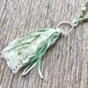 Green Shell and Lace Tassel Necklace and Earrings Set - Image 4