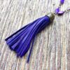Purple Shell Leather Tassel Necklace - Image 2