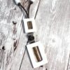 Brown and White Shell and Copper Lariat Necklace and Earrings Set