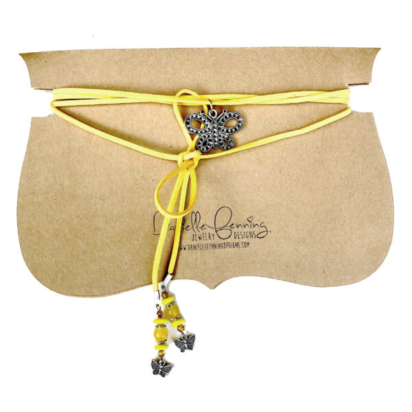 Yellow Butterfly Suede Wrap