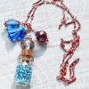 Light Blue and Bright Copper Potion Bottle Necklace - Image 2