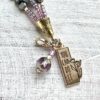 Lavender Glass and Freshwater Pearl "You Can Do It" Quadruple Strand Bracelet and Earring Set