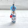 Teal, Red, Black and White "You Get What You Give" Potion Bottle Chain Necklace