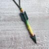 Yellow, Orange and Green Patina Arrow Bronze Necklace