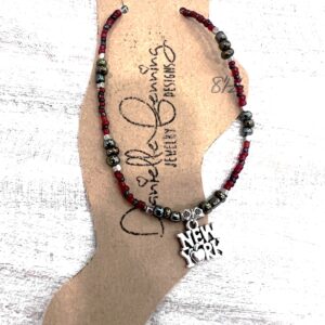 Red and Black New York Anklet