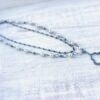 Gunmetal and Gray Glass Pearl Double Strand Necklace
