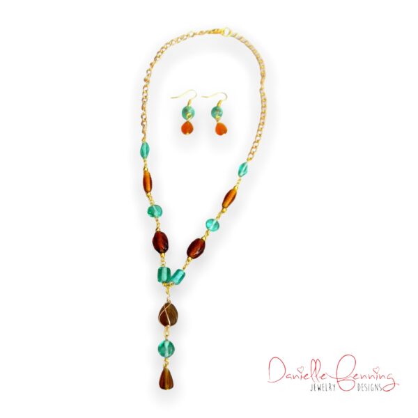 Beach Glass Necklace & Earrings