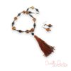 Tiger's Lair Tassel Necklace and Earrings Set