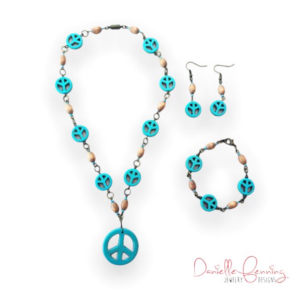 Peaceful Blue Necklace & Earrings (sold bracelet)