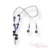 Purple Paper and Coins Necklace and Earrings Set